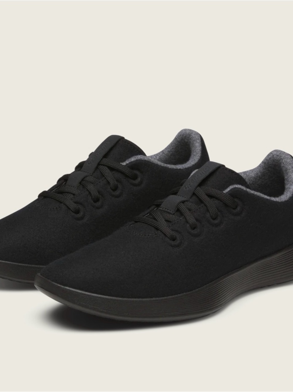 allbirds Women's Black Wool Lace-Up Sneakers